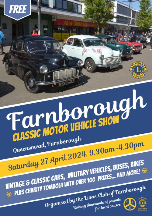 Click here for details of the 2024 Farnborough Classic Car Show