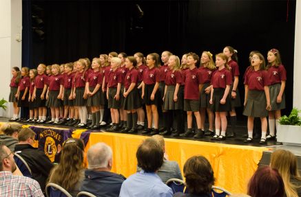 Singing 'Roar' with a close 2nd plac the choir from St Michael's School Aldershot
