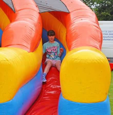 Giant Slides at the Lions Funfest