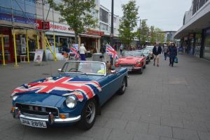 MG's line up at the Southern entrance to Queensmead